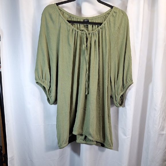 Torrid  Olive Green Blouse with Tie Detail - Picture 1 of 6